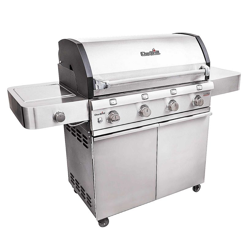 Gratar pe gaz din otel inoxidabil non-magnetic Char-Broil Platinum 4400S 140867, 4 arzatoare din inox, TRU-Infrared - 1 Gratar pe gaz din otel inoxidabil non-magnetic Char-Broil Platinum 4400S 140867, 4 arzatoare din inox, TRU-Infrared - 1