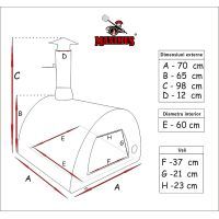 Cuptor traditional pentru pizza pe lemne Maximus negru - 38
