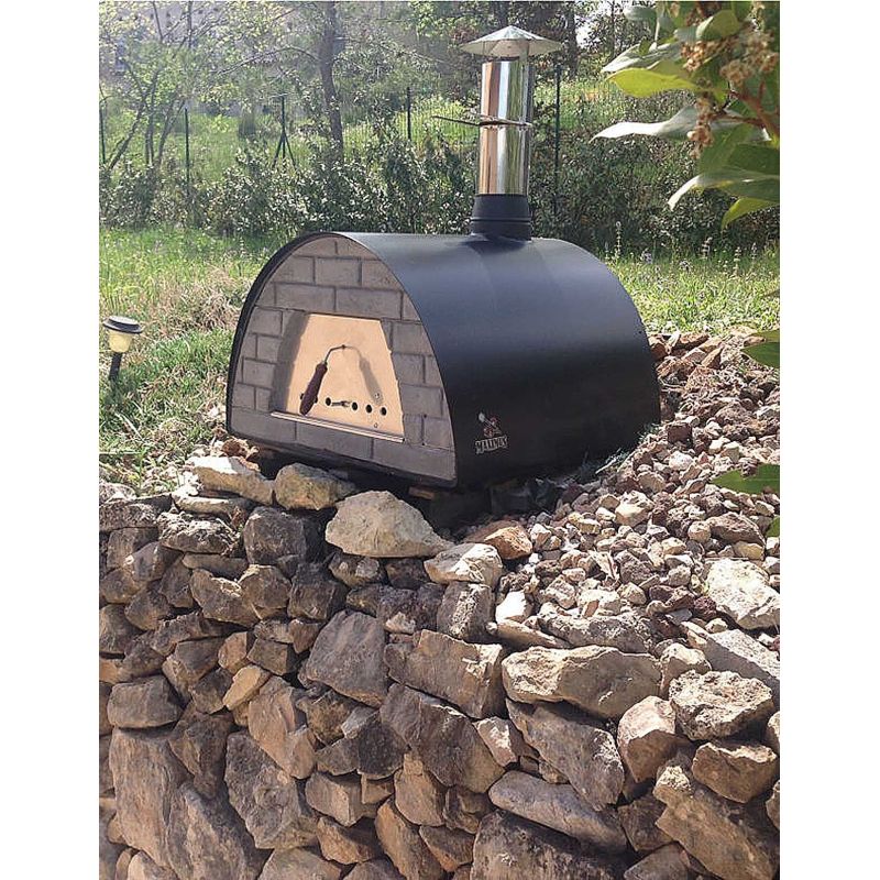 Cuptor traditional pentru pizza pe lemne Maximus negru - 14
