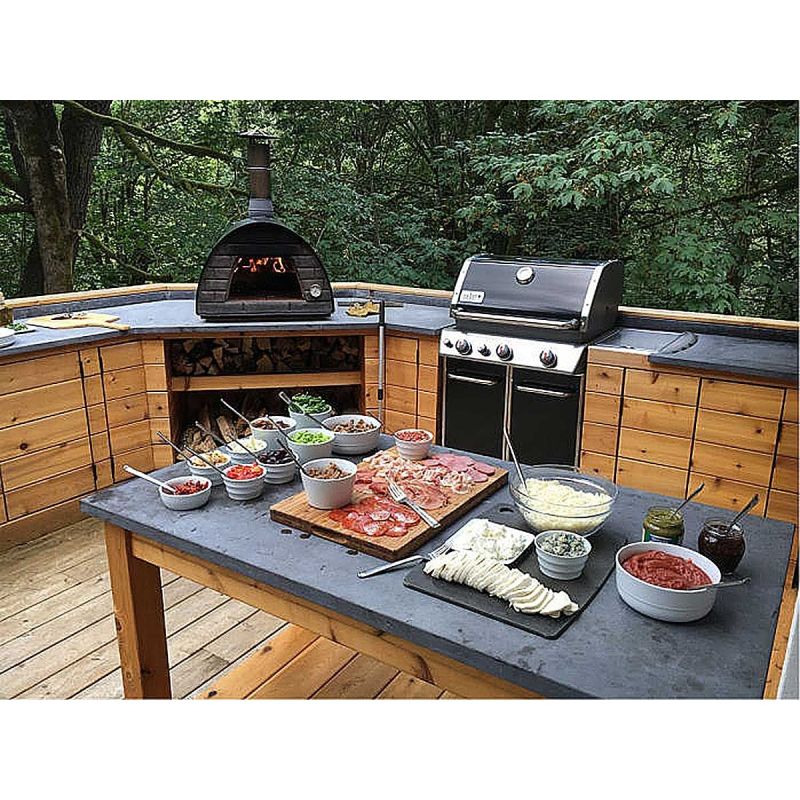 Cuptor traditional pentru pizza pe lemne Maximus negru - 2