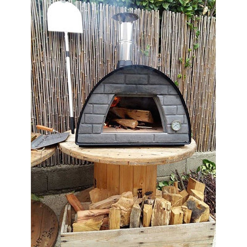 Cuptor traditional pentru pizza pe lemne Maximus negru - 13