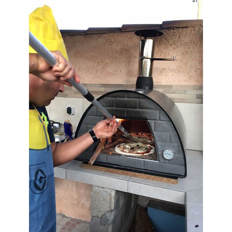 Cuptor traditional pentru pizza pe lemne Maximus negru - 12