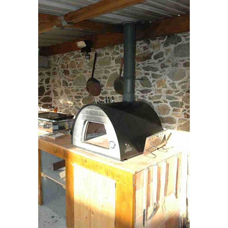 Cuptor traditional pentru pizza pe lemne Maximus negru - 6