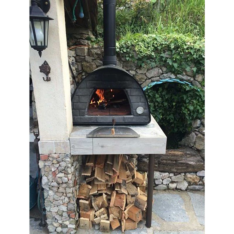Cuptor traditional pentru pizza pe lemne Maximus negru - 8