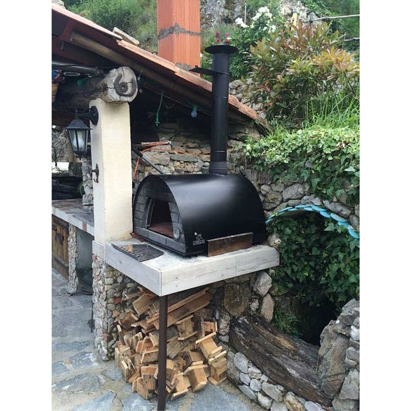Cuptor traditional pentru pizza pe lemne Maximus negru - 10