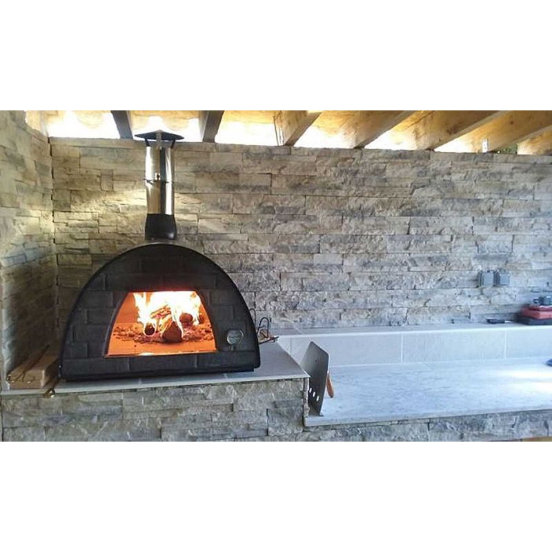 Cuptor traditional pentru pizza pe lemne Maximus negru - 4