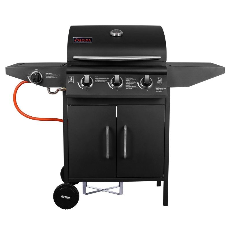 Gratar pe gaz cu 4 arzatoare din inox, gratare din fonta, Alabama 3 Activa 19789G - 2 Gratar pe gaz cu 4 arzatoare din inox, gratare din fonta, Alabama 3 Activa 19789G - 2