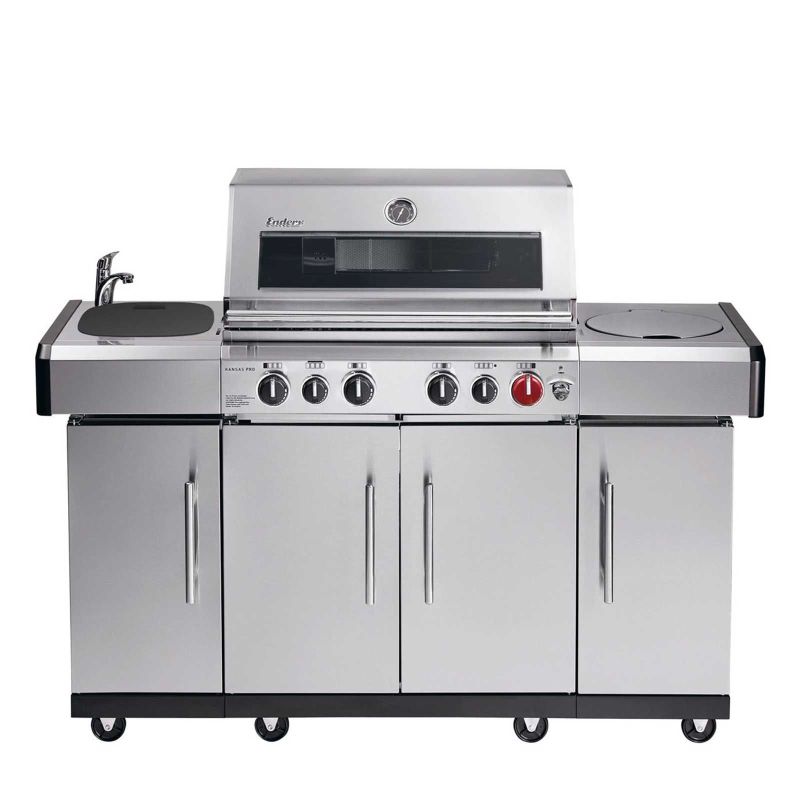Bucatarie pe gaz, 4 arzatoare inox, arzator infrarosu, grile fonta, Enders Kansas Pro 4 SIK Profi Turbo 8711 - 1 Bucatarie pe gaz, 4 arzatoare inox, arzator infrarosu, grile fonta, Enders Kansas Pro 4 SIK Profi Turbo 8711 - 1