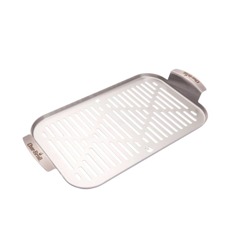 Tava din inox pentru gratar 22 x 42,5 x 2 cm Char-Broil 140015 - 1 Tava din inox pentru gratar 22 x 42,5 x 2 cm Char-Broil 140015 - 1