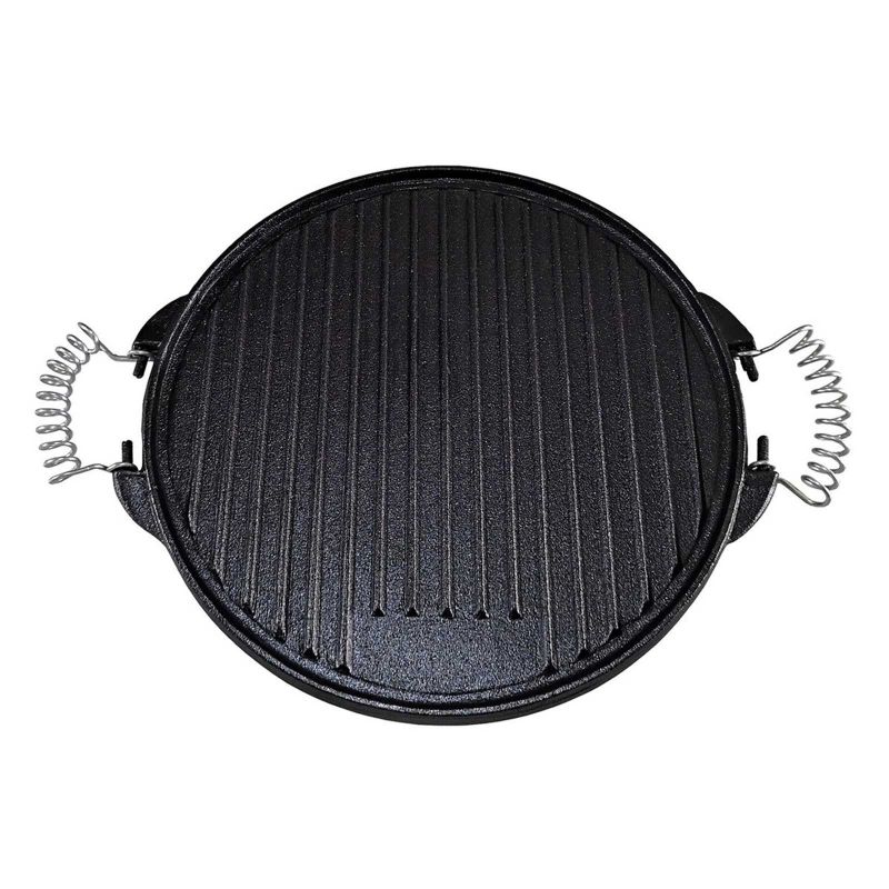 Plita rotunda din fonta doua fete neteda si grill cu manere detasabile Activa 15220 - 1 Plita rotunda din fonta doua fete neteda si grill cu manere detasabile Activa 15220 - 1