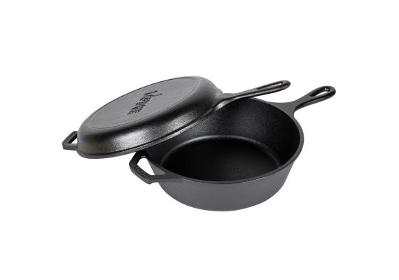 Set 2 tigai din fonta cu maner Lodge Combo Cooker 26 cm L-LCC3 - 1 Set 2 tigai din fonta cu maner Lodge Combo Cooker 26 cm L-LCC3 - 1