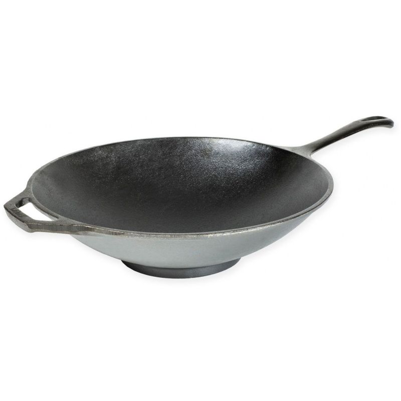 Tigaie Wok din fonta cu manere Chef Collection Lodge 30 cm L-C12SF - 1