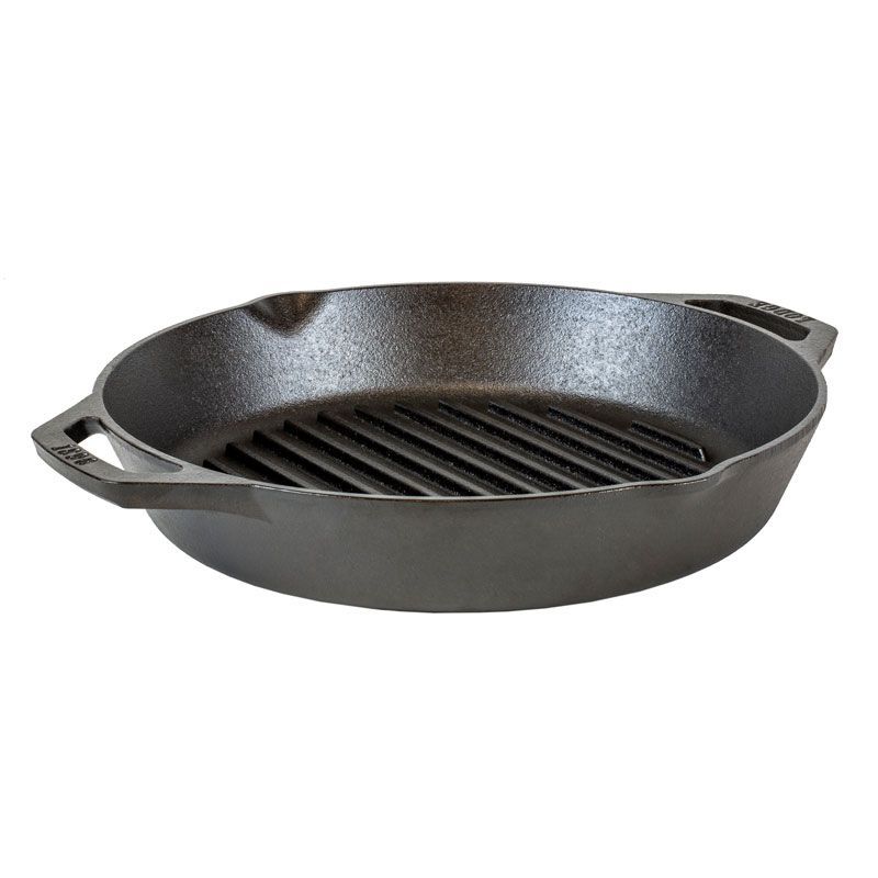 Tigaie grill adanca rotunda din fonta cu manere Lodge 30 cm L-10GPL - 1