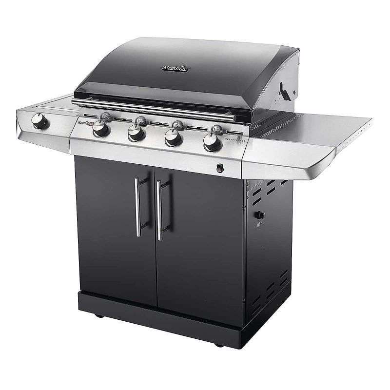 Gratar pe gaz cu 4 arzatoare din inox, TRU-Infrared, gratare din fonta, Char-Broil Performance T47G Black 140712 - 1 Gratar pe gaz cu 4 arzatoare din inox, TRU-Infrared, gratare din fonta, Char-Broil Performance T47G Black 140712 - 1