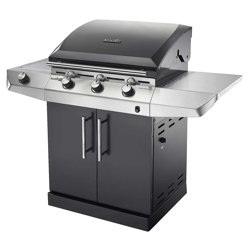 Gratar pe gaz cu 3 arzatoare din inox, TRU-Infrared, gratare din fonta, Char-Broil Performance T36G Black 140711 - 1 Gratar pe gaz cu 3 arzatoare din inox, TRU-Infrared, gratare din fonta, Char-Broil Performance T36G Black 140711 - 1