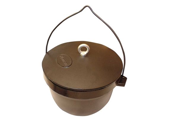 Ceaun din fonta emailata cu capac 10 litri PFH009 - 1 Ceaun din fonta emailata cu capac 10 litri PFH009 - 1