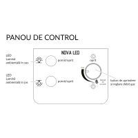 Semineu de terasa cu gaz 2,5 Kw Nova Led L Enders 5601 - 8