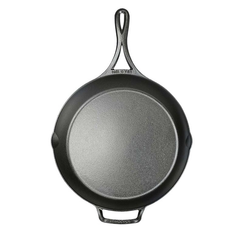 Tigaie adanca rotunda din fonta cu maner triplu asezonata Lodge Blacklock 37 cm L-BL10SK - 2