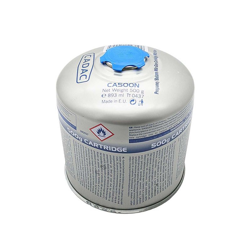 Cartus de gaz cu filet si valva pentru arzator 500 g Cadac CA500-N - 2