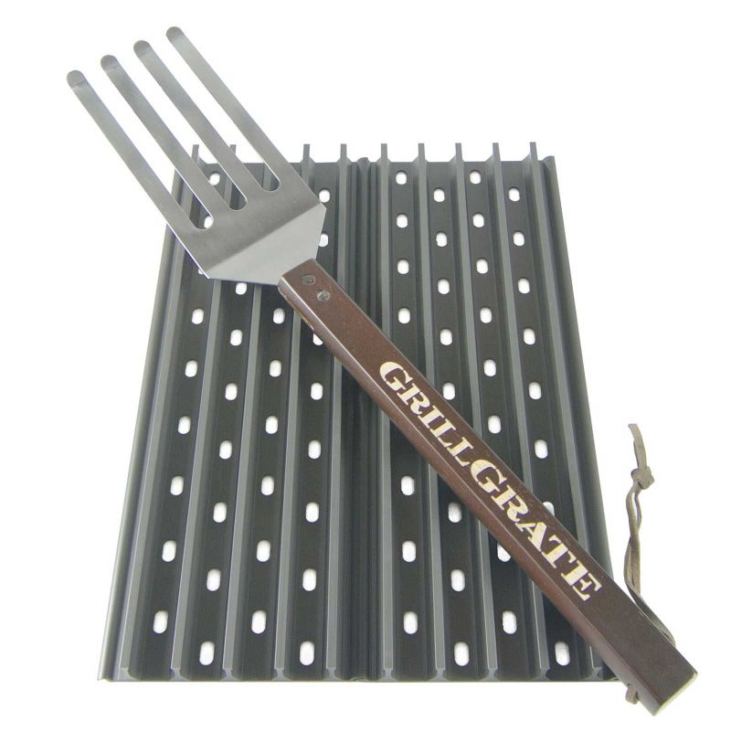 Set 2 grile pentru gratar de 41,5 x 13 cm si spatula GrillGrate WGG16.25K - 1 Set 2 grile pentru gratar de 41,5 x 13 cm si spatula GrillGrate WGG16.25K - 1