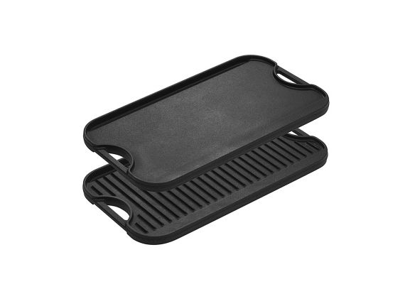 Plita din fonta cu 2 fete neteda si grill Lodge 51 x 26 cm L-PGI3 - 1 Plita din fonta cu 2 fete neteda si grill Lodge 51 x 26 cm L-PGI3 - 1