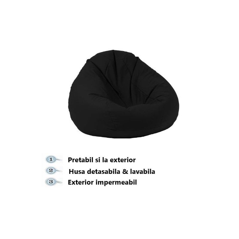 Fotoliu Nirvana Gigant Panama PufRelax, pretabil la exterior, umplut cu perle polistiren - 22