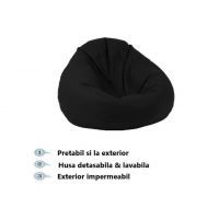 Fotoliu Nirvana Grande Panama PufRelax, pretabil la exterior, umplut cu perle polistiren - 20