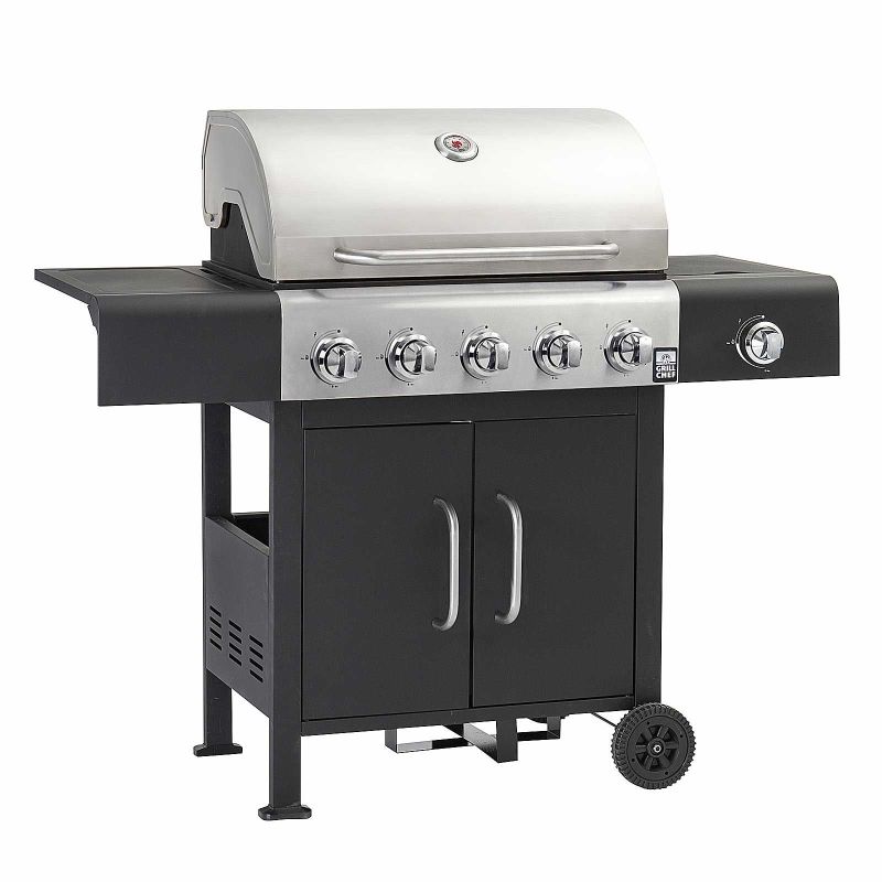 Gratar pe gaz cu 5+1 arzatoare, gratar si plita din fonta, sistem PTS, Grill Chef Landmann Trendy 12276 - 1 Gratar pe gaz cu 5+1 arzatoare, gratar si plita din fonta, sistem PTS, Grill Chef Landmann Trendy 12276 - 1