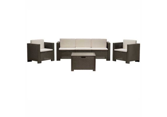 Mobilier gradina si terasa Bica set Colorado 3, canapea 3 locuri, 2 fotolii, masuta cu depozitare, perne incluse 9018.3 - 1 Mobilier gradina si terasa Bica set Colorado 3, canapea 3 locuri, 2 fotolii, masuta cu depozitare, perne incluse 9018.3 - 1