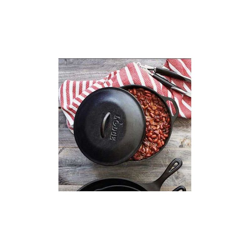 Ceaun din fonta cu capac - cuptor olandez Lodge 30 cm 6,7 litri L-10DOL3 - 9