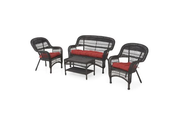 BARBARA Set mobilier terasa/gradina, 4 piese CHW3679 Maro Grena - 1 BARBARA Set mobilier terasa/gradina, 4 piese CHW3679 Maro Grena - 1