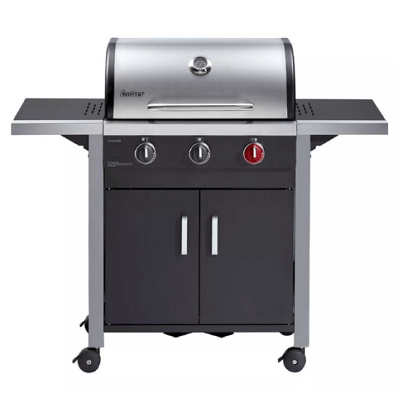 Gratar pe gaz, 3 arzatoare inox, arzator Turbo Zone, grile fonta, Enders Chicago 3 R Turbo 89377630 - 1 Gratar pe gaz, 3 arzatoare inox, arzator Turbo Zone, grile fonta, Enders Chicago 3 R Turbo 89377630 - 1
