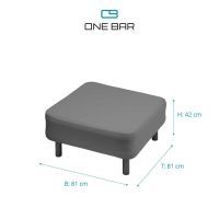 Mobilier gradina si terasa fotoliu tip taburet 81 x 81 x 42 cm One Bar Element 3 ONEBAR103 - 4