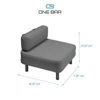 Mobilier gradina si terasa fotoliu cu spatar 81 x 81 x 67 cm One Bar Element 2 ONEBAR102 - 6