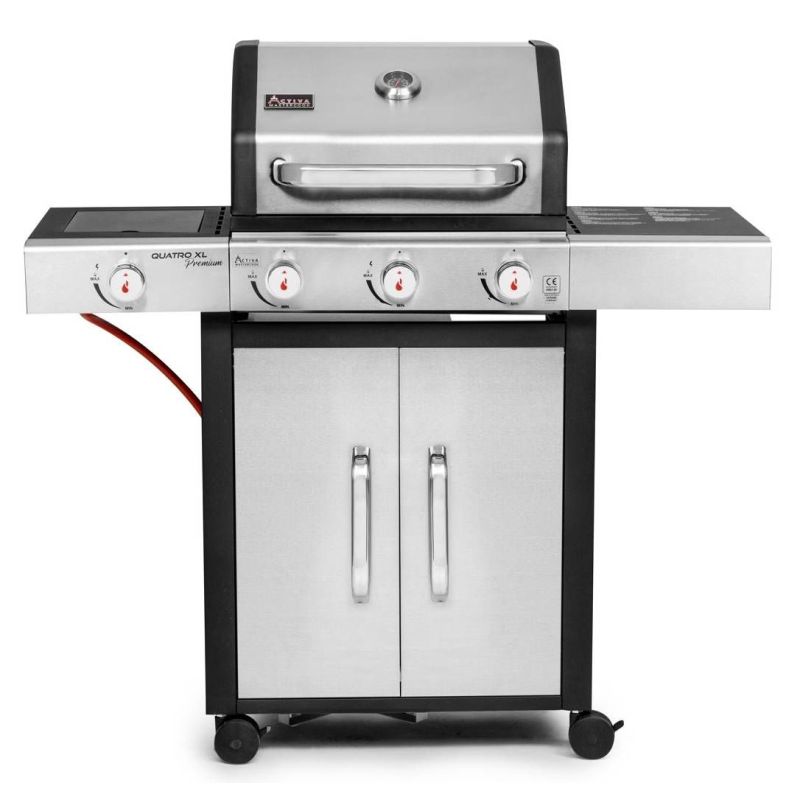 Gratar pe gaz Activa Quatro XL Premium 19743GS, 3+1 arzatoare din inox, gratare din fonta - 1 Gratar pe gaz Activa Quatro XL Premium 19743GS, 3+1 arzatoare din inox, gratare din fonta - 1