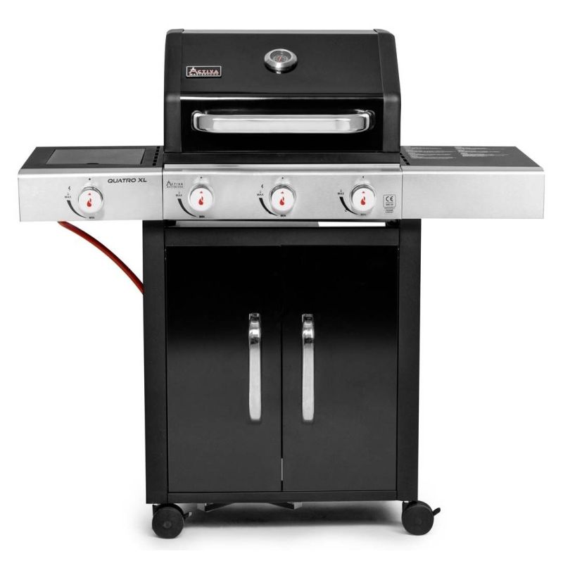 Gratar pe gaz Activa Quatro XL Black 19743G, 3+1 arzatoare din inox, gratare din fonta - 1 Gratar pe gaz Activa Quatro XL Black 19743G, 3+1 arzatoare din inox, gratare din fonta - 1