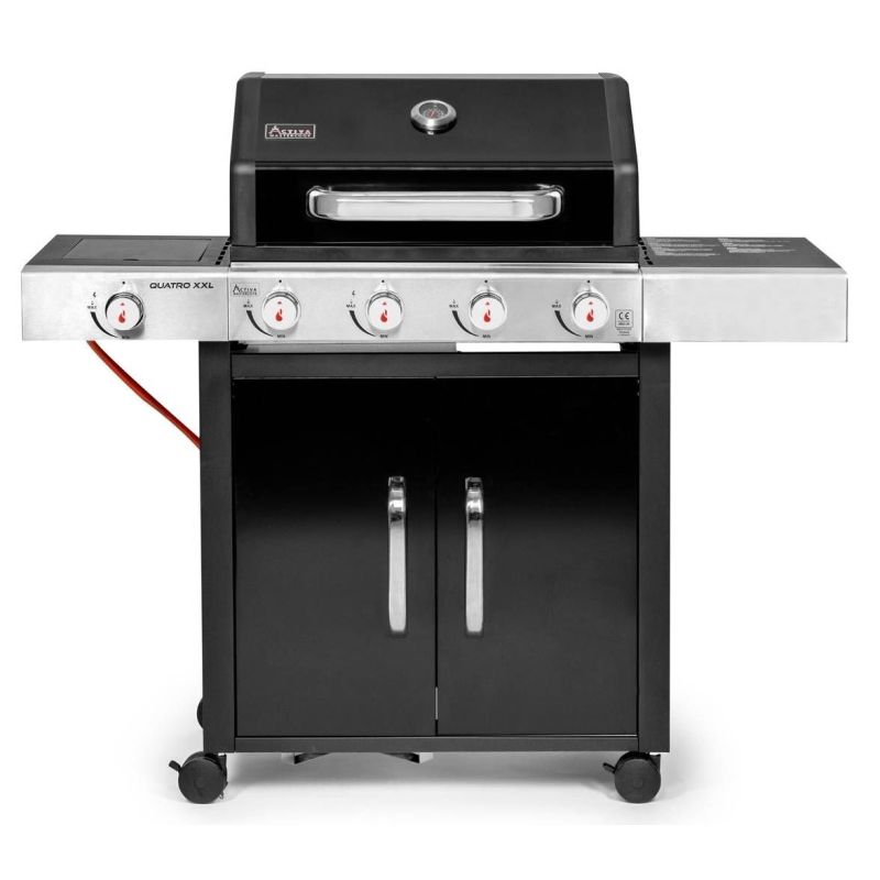 Gratar pe gaz Activa Quatro XXL Black 19744G, 4+1 arzatoare din inox, gratare din fonta - 1 Gratar pe gaz Activa Quatro XXL Black 19744G, 4+1 arzatoare din inox, gratare din fonta - 1