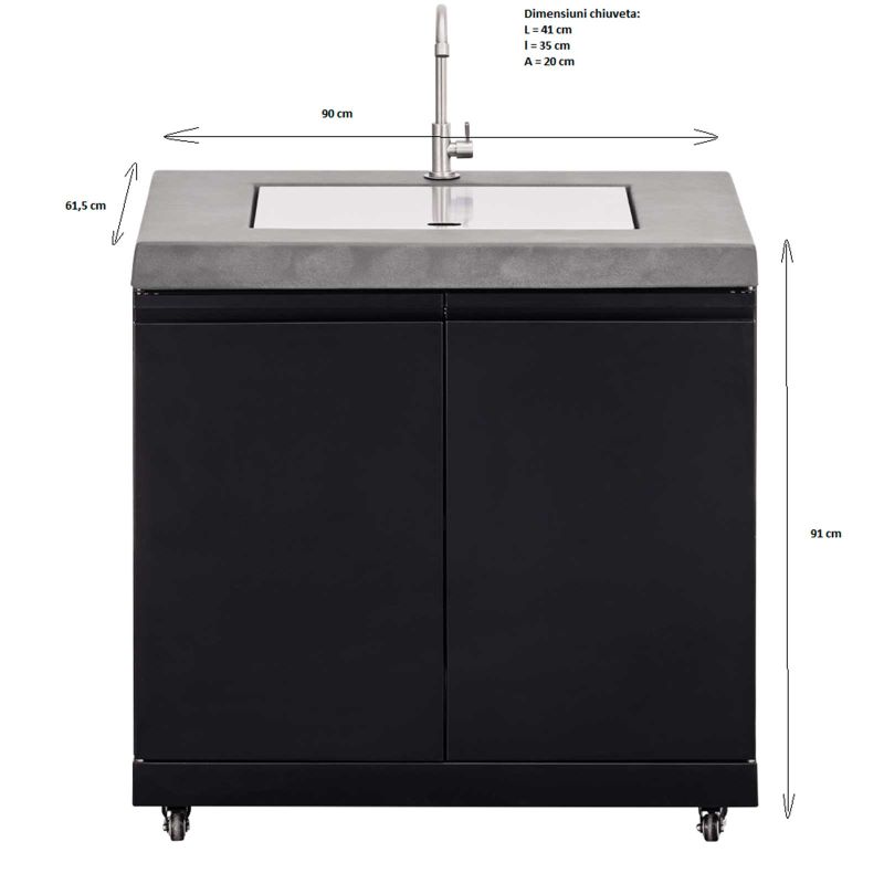 Modul bucatarie de exterior cu chiuveta Grandhall K01000292S - 2