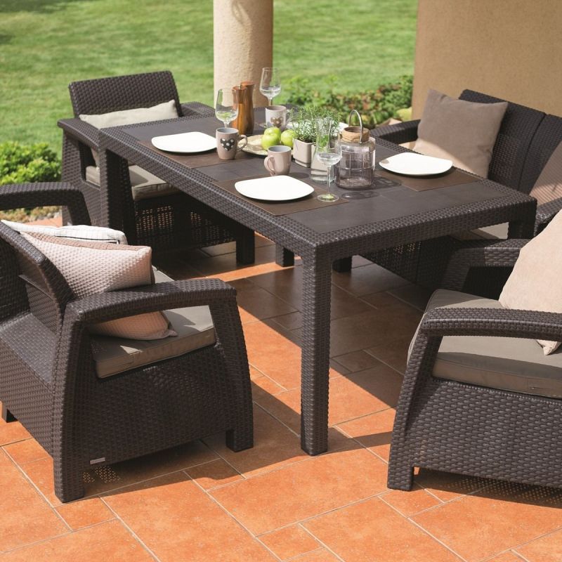 Set mobilier gradina maro Keter Corfu Fiesta - 4