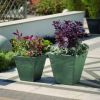 Ghiveci imitatie marmura verde fara farfurie Keter Piazza 34 cm 18 L - 2