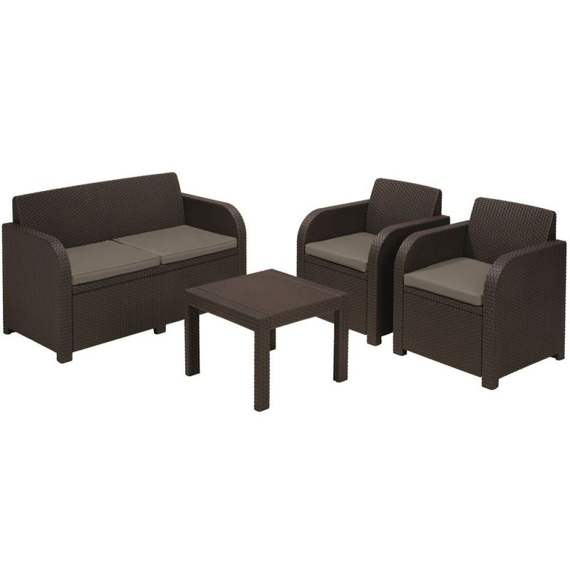 Set mobilier gradina 4 locuri maro Keter Georgia - 1 Set mobilier gradina 4 locuri maro Keter Georgia - 1
