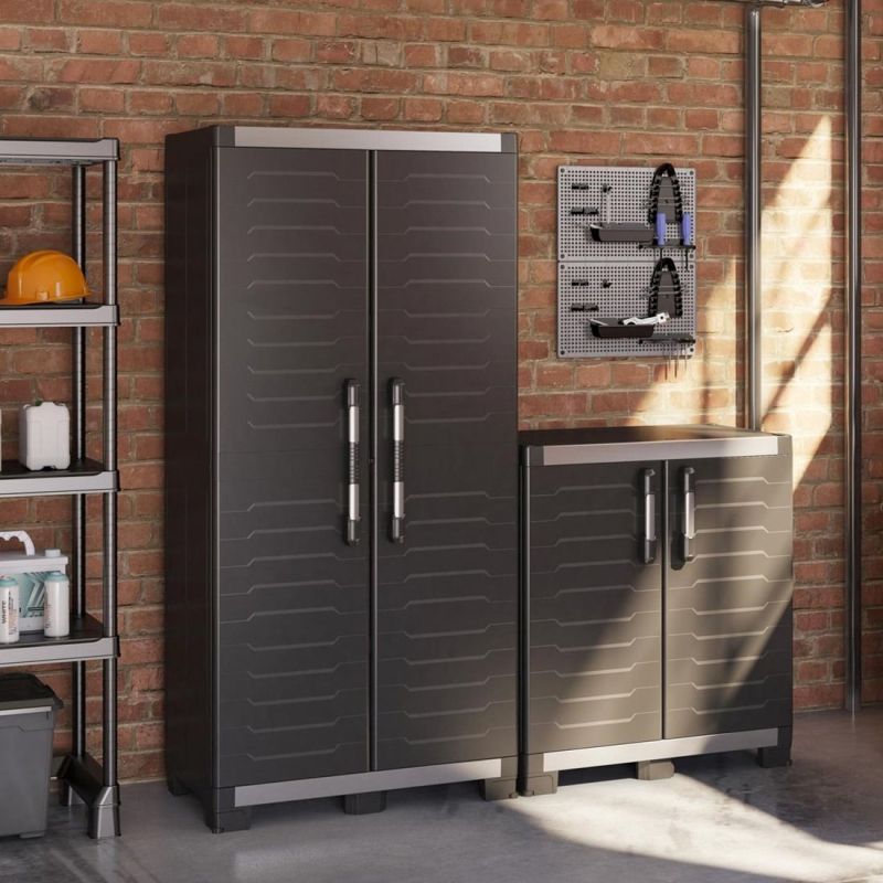Dulap inalt negru Keter XL Garage 89x54x188 cm - 4