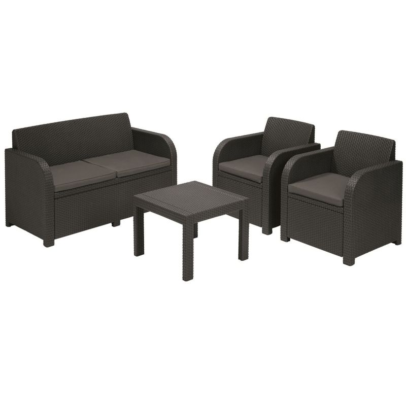 Set mobilier gradina 4 locuri graphite Keter Georgia - 1 Set mobilier gradina 4 locuri graphite Keter Georgia - 1