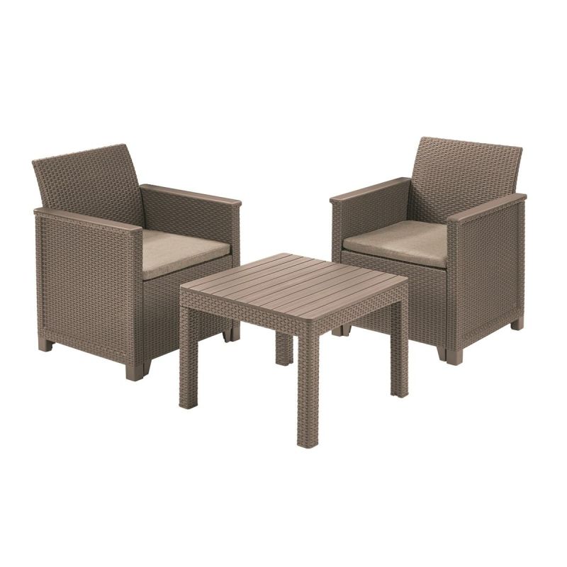 Set mobilier gradina 2 locuri cappuccino Keter Emma - 1 Set mobilier gradina 2 locuri cappuccino Keter Emma - 1