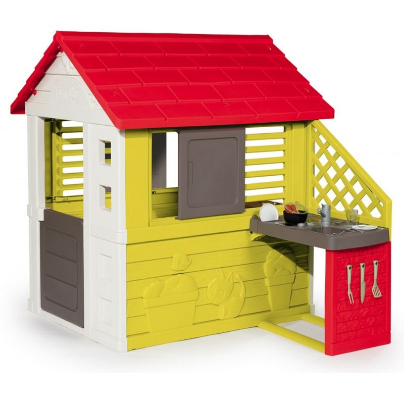 Casuta pentru copii cu bucatarie Smoby Nature - 1 Casuta pentru copii cu bucatarie Smoby Nature - 1