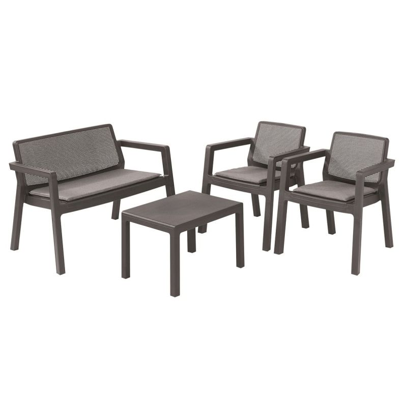 Set mobilier gradina graphite cu perne Keter Emily Patio - 1