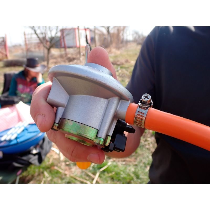 Kit regulator gaz quick on compatibil doar la butelie ButanGas Camping include furtun 80cm Orgaz BG301-20 - 17