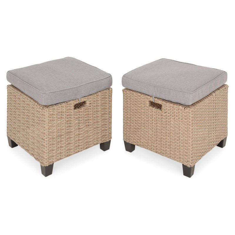 Set 2 tabureti BAXTER L.40 l.40 H.38 natur/bej - 1 Set 2 tabureti BAXTER L.40 l.40 H.38 natur/bej - 1