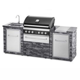 Bucatarie de exterior Grandhall Stone Island K04000235B si Gratar pe gaz Grandpro Maxim G5 K05000387A - 1