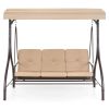 Leagan 3 locuri cu functie pat ARIANNA L.191.5 l.118 H.175 maro/kaki - 1